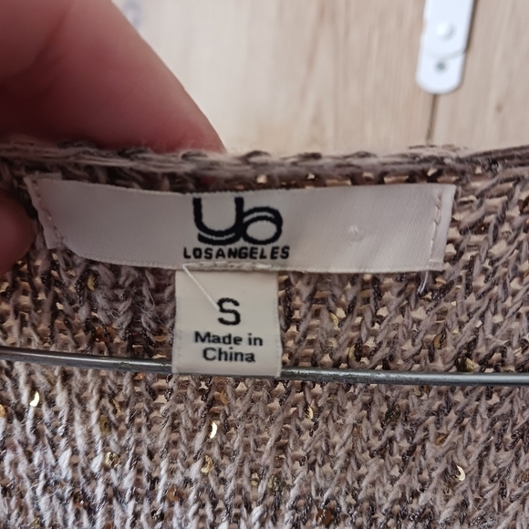 YA Los Angles Gold Sequin Sweater Christmas Holiday New Year - Picture 4 of 7